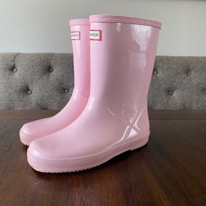 Hunter Girl’s Boots First Classic Starcloud Rain Boot Size 1 Pink